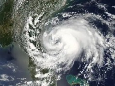 View of clouds from space
